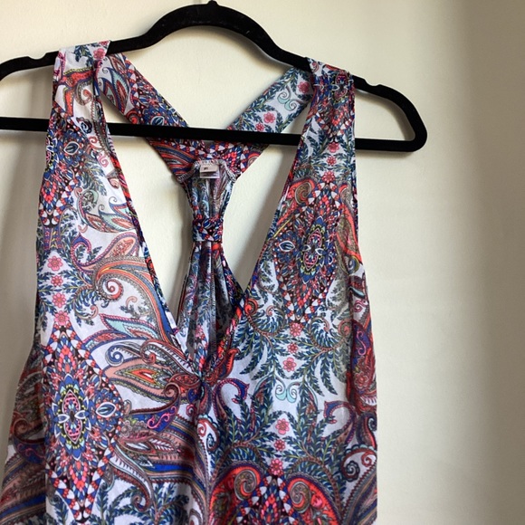 Luli Fama Rebeldia -T Back Romper Womens Size Large Paisley Mixed Print  Beach - Picture 4 of 16